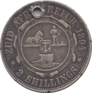 1894 SILVER 2 SHILLINGS SOUTH AFRICA - SILVER WORLD COINS - Cambridgeshire Coins