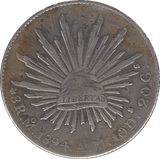 1894 SILVER MEXICO 8 REALES LIBERTAD - SILVER WORLD COINS - Cambridgeshire Coins