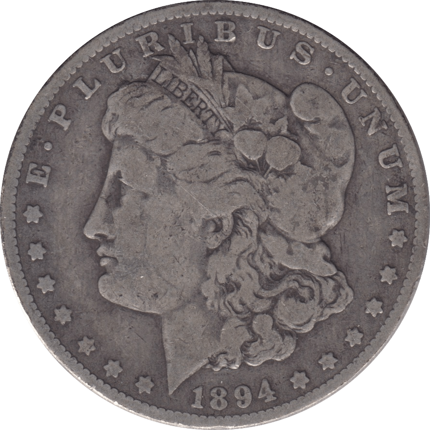 1894 SILVER MORGAN DOLLAR USA NEW ORLEANS MINT - SILVER WORLD COINS - Cambridgeshire Coins