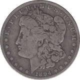1894 SILVER MORGAN DOLLAR USA NEW ORLEANS MINT - SILVER WORLD COINS - Cambridgeshire Coins