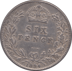 1894 SIXPENCE ( GVF ) - Sixpence - Cambridgeshire Coins