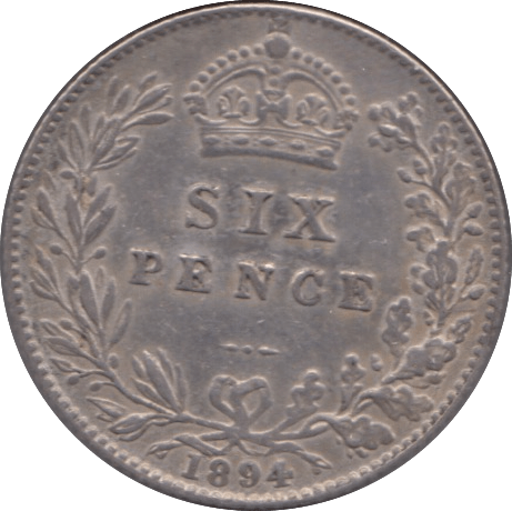 1894 SIXPENCE ( GVF ) - Sixpence - Cambridgeshire Coins