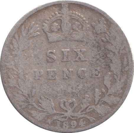 1894 SIXPENCE ( NF ) - Sixpence - Cambridgeshire Coins