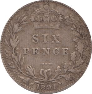 1894 SIXPENCE ( VF ) 4 - Sixpence - Cambridgeshire Coins
