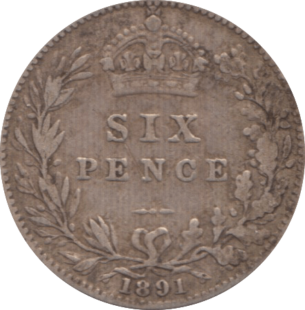 1894 SIXPENCE ( VF ) 4 - Sixpence - Cambridgeshire Coins