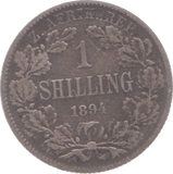 1894 SOUTH AFRICA SILVER ONE SHILLING - SILVER WORLD COINS - Cambridgeshire Coins