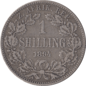 1894 SOUTH AFRICA SILVER ONE SHILLING - SILVER WORLD COINS - Cambridgeshire Coins