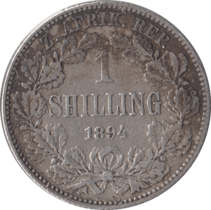 1894 SOUTH AFRICA SILVER ONE SHILLING - SILVER WORLD COINS - Cambridgeshire Coins