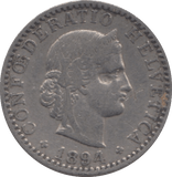 1894 SWITZERLAND 20 RAPPEN - WORLD COINS - Cambridgeshire Coins