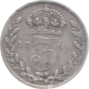 1894 THREEPENCE ( FAIR ) 3 - Threepence - Cambridgeshire Coins