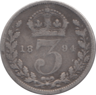 1894 THREEPENCE ( NF ) - Threepence - Cambridgeshire Coins