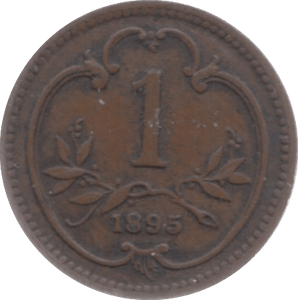 1895 1 HELLER AUSTRO-HUNGARY - WORLD COINS - Cambridgeshire Coins