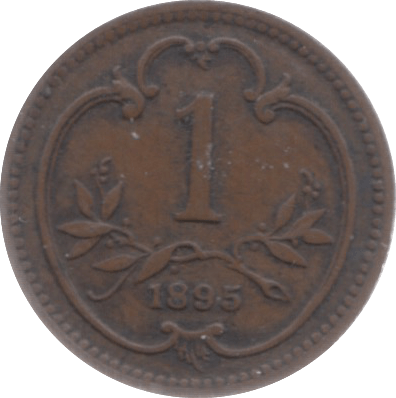 1895 1 HELLER AUSTRO-HUNGARY - WORLD COINS - Cambridgeshire Coins