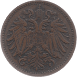 1895 1 HELLER AUSTRO-HUNGARY - WORLD COINS - Cambridgeshire Coins