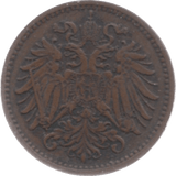 1895 1 HELLER AUSTRO-HUNGARY - WORLD COINS - Cambridgeshire Coins