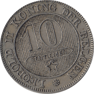 1895 10 CENTIMES BELGIUM - WORLD COINS - Cambridgeshire Coins