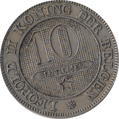 1895 10 CENTIMES BELGIUM - WORLD COINS - Cambridgeshire Coins