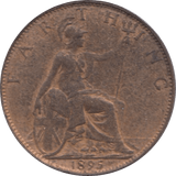 1895 FARTHING ( EF ) 1 - Farthing - Cambridgeshire Coins