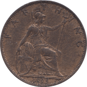 1895 FARTHING ( EF ) 23 - Farthing - Cambridgeshire Coins