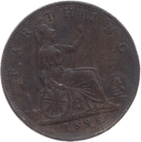 1895 FARTHING ( F ) 18 - Farthing - Cambridgeshire Coins