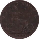 1895 FARTHING ( F ) - Farthing - Cambridgeshire Coins