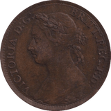 1895 FARTHING ( F ) - Farthing - Cambridgeshire Coins