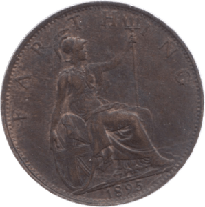 1895 FARTHING ( UNC ) 18 - Farthing - Cambridgeshire Coins