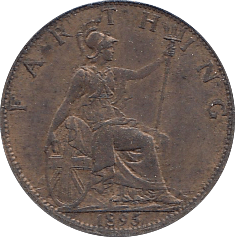 1895 FARTHING ( UNC ) - Farthing - Cambridgeshire Coins