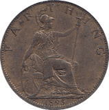 1895 FARTHING ( UNC ) - Farthing - Cambridgeshire Coins