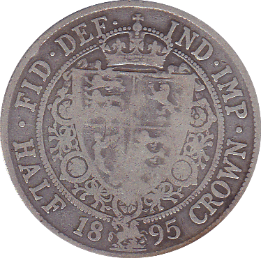 1895 HALFCROWN ( F ) - Halfcrown - Cambridgeshire Coins