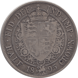 1895 HALFCROWN ( FINE ) 6 - Halfcrown - Cambridgeshire Coins