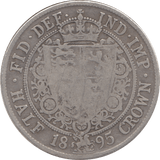1895 HALFCROWN ( FINE ) - Halfcrown - Cambridgeshire Coins