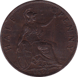 1895 HALFPENNY ( AUNC ) - Halfpenny - Cambridgeshire Coins