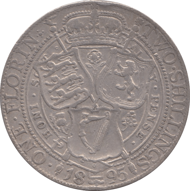 1895 ONE FLORIN ( GF ) 8 - Florin - Cambridgeshire Coins