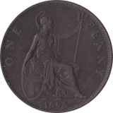 1895 PENNY ( GVF ) TRIDENT 1MM - Penny - Cambridgeshire Coins
