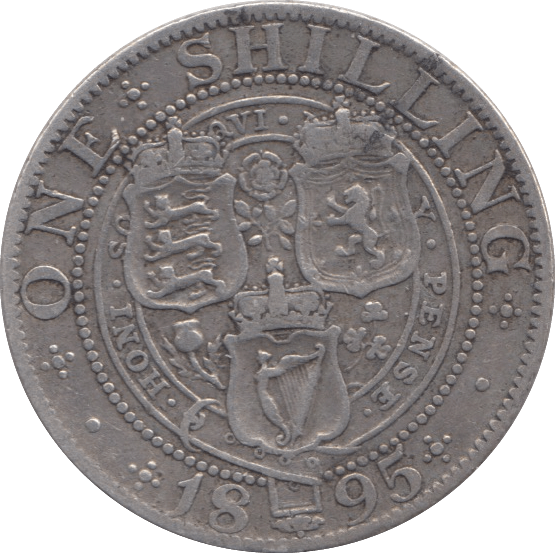 1895 SHILLING ( FINE ) 5 - SHILLING - Cambridgeshire Coins