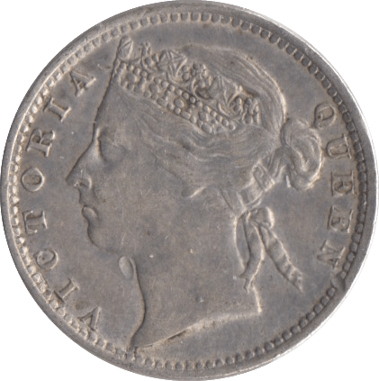 1895 SILVER 10 CENTS STRAIT SETTLEMENTS - SILVER WORLD COINS - Cambridgeshire Coins