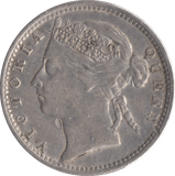 1895 SILVER 10 CENTS STRAIT SETTLEMENTS - SILVER WORLD COINS - Cambridgeshire Coins