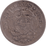 1895 SILVER 2 1/2 SHILLING SOUTH AFRICA - SILVER WORLD COINS - Cambridgeshire Coins