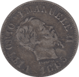 1895 SILVER 50 CENTESIMI ITALY - SILVER WORLD COINS - Cambridgeshire Coins