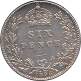 1895 SILVER THREEPENCE ( EF ) - Threepence - Cambridgeshire Coins