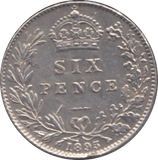 1895 SIXPENCE ( AUNC ) 2 - Sixpence - Cambridgeshire Coins