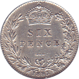 1895 SIXPENCE ( AUNC ) - Sixpence - Cambridgeshire Coins