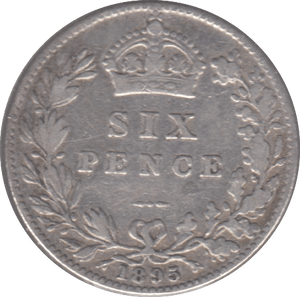 1895 SIXPENCE ( FINE ) 3 - Sixpence - Cambridgeshire Coins