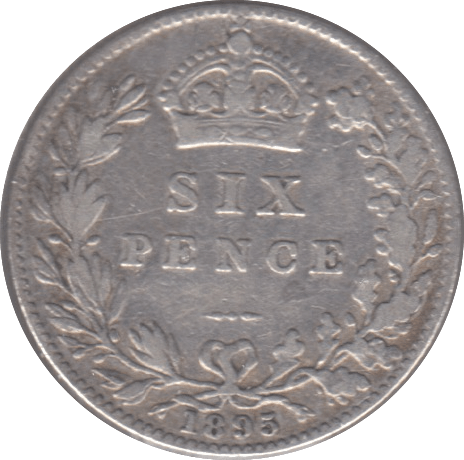 1895 SIXPENCE ( FINE ) 3 - Sixpence - Cambridgeshire Coins