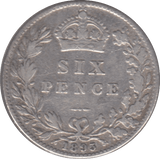 1895 SIXPENCE ( FINE ) 3 - Sixpence - Cambridgeshire Coins