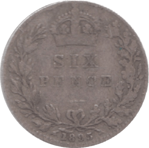 1895 SIXPENCE ( NF ) 9 - Sixpence - Cambridgeshire Coins