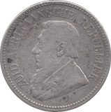1895 SOUTH AFRICA SILVER 2 1/2 SHILLINGS - SILVER WORLD COINS - Cambridgeshire Coins