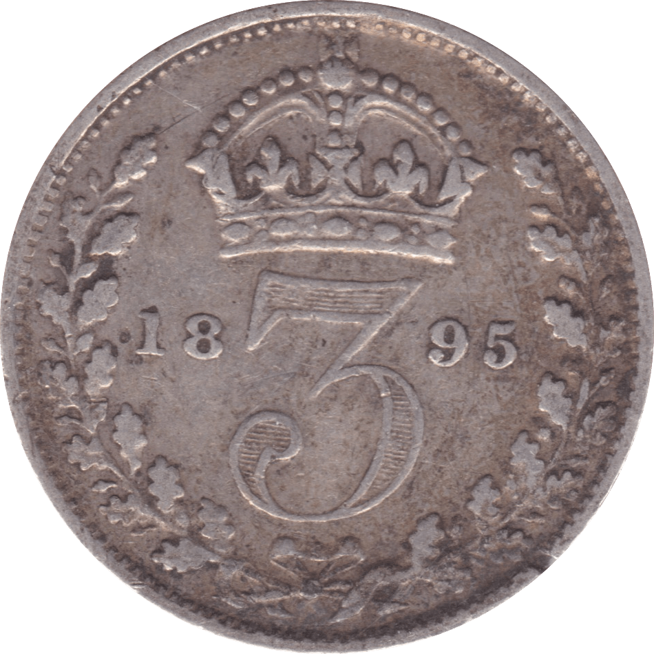 1895 THREEPENCE ( F ) - Threepence - Cambridgeshire Coins
