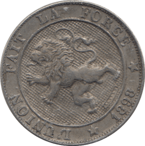 1896 BELGUIM 5 CENTIMES - WORLD COINS - Cambridgeshire Coins
